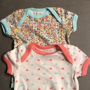Two 3-6 month onsies